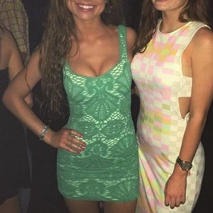 Free People Medallion bodycon dress (green)